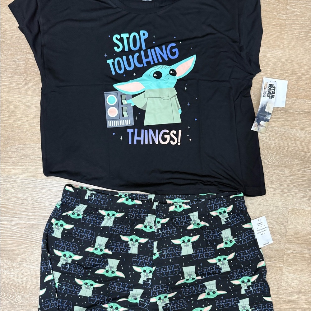 Women’s Star Wars Grogu Baby Yoda Pajama Set Size 1X 2PC Sleepwear Kohl’s NWT